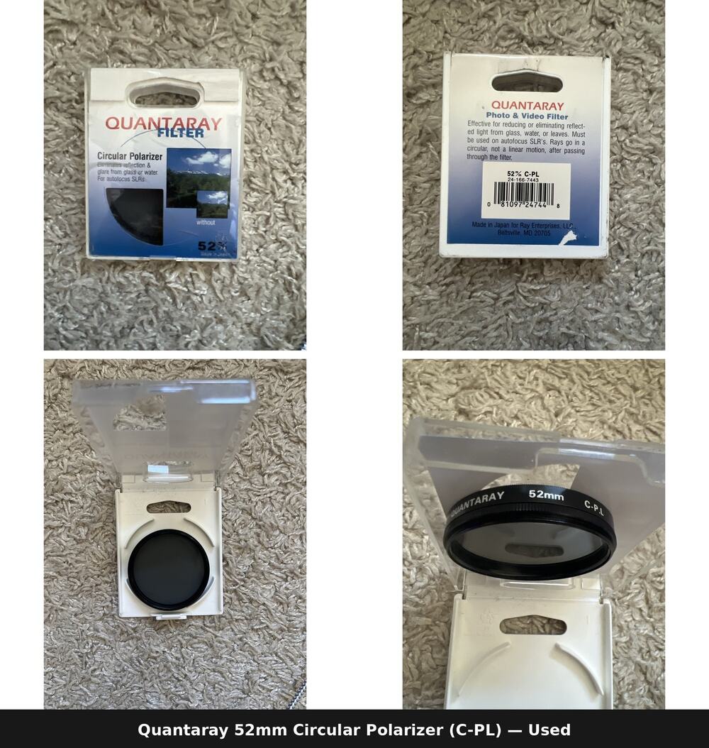 Camera Lens Filter Bundle Lot of 6 - Hoya HD Polarizer, UV Filters